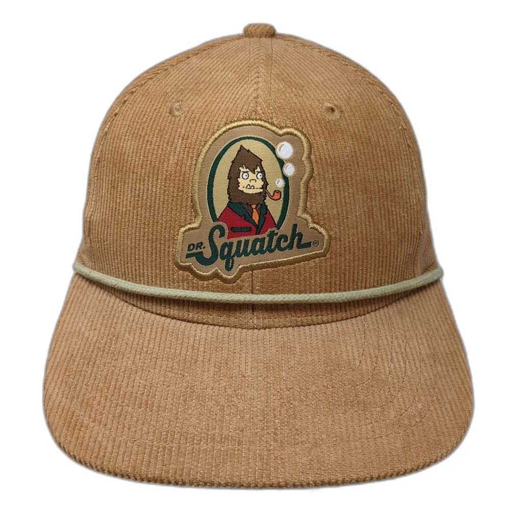 Dr. Squatch Snapback Hat Brown One Size Corduroy Rope Patch Sasquatch Bigfoot